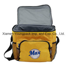Custom Logo Printed Yellow 600d Oxford Fabric Insulated Cool Bag